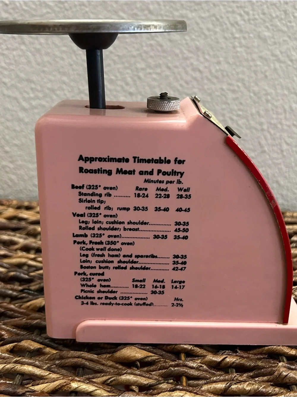 HANSON Vintage Recipe Scale Model 1308 Weighs Up To 8 Pounds 1948 With Sticker